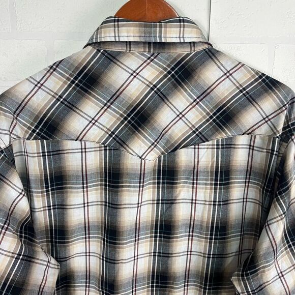 Wrangler Mens Pearl Snap Button Down size XL 46" Chest Cowboy Western - Picture 11 of 11